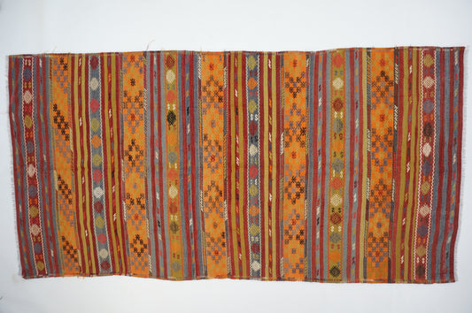 Striped Kilim Rug - Handcrafted Masterpiece from Oushak