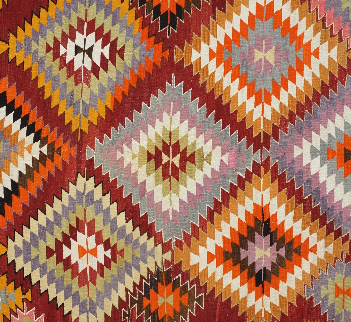 Geometric Kilim Rug - Handmade Turkish Area Rug 5'4 x 9'1