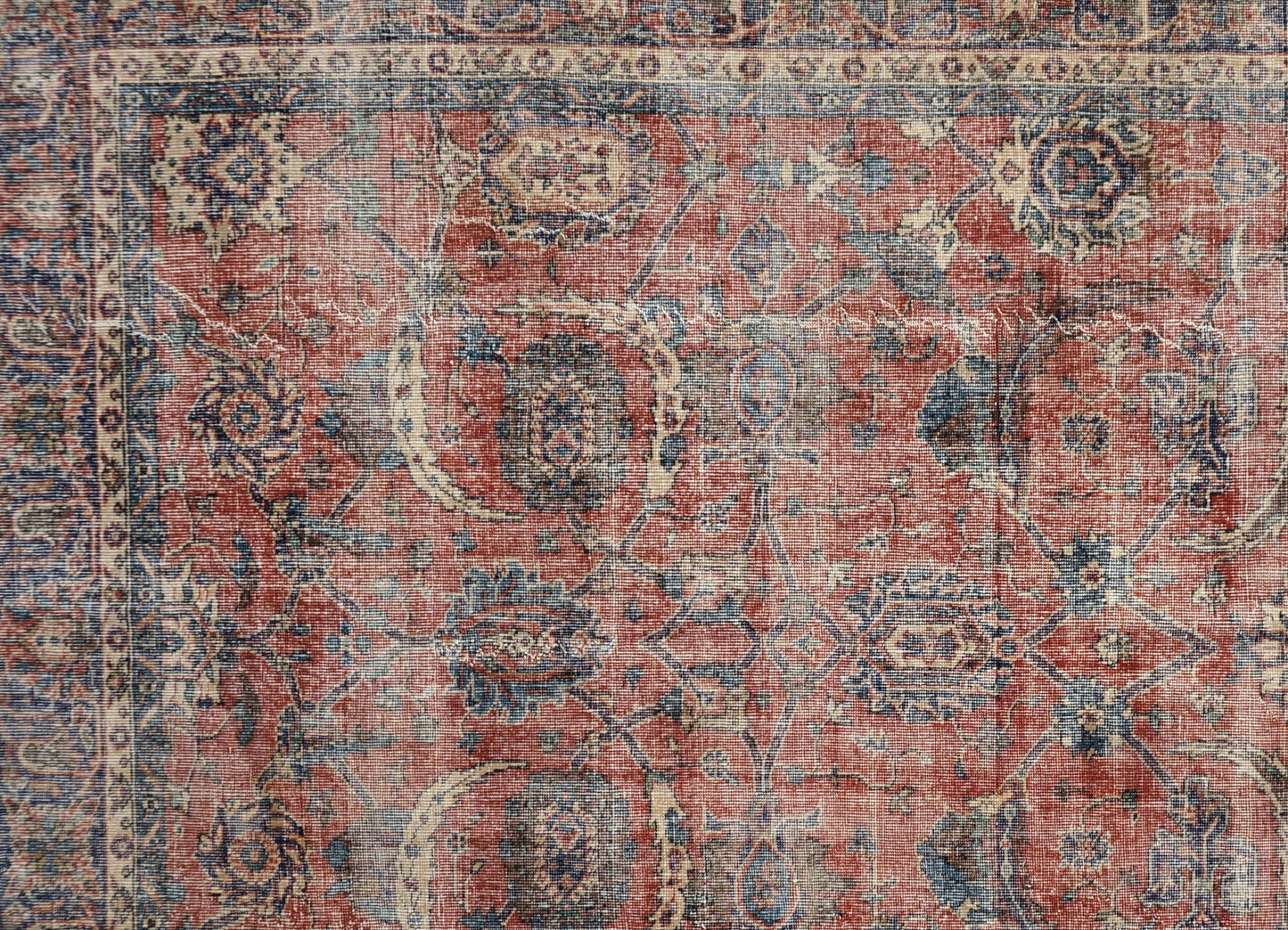 Handwoven Old Anatolian Carpet Rug 7' x 10'