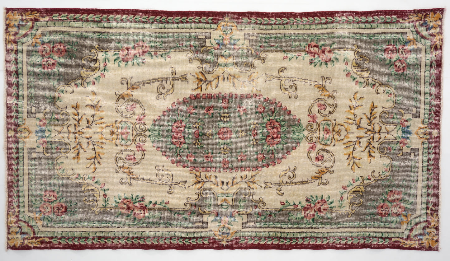 Floral Vintage Rug 3'8 x 6'9