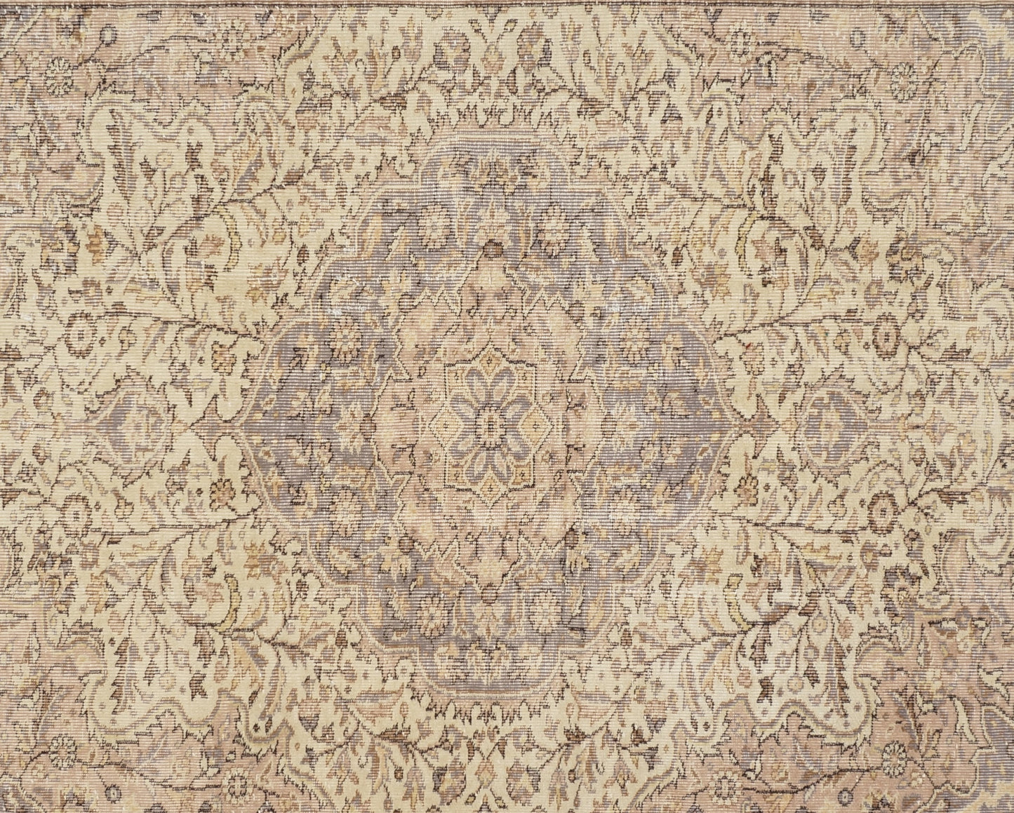 Traditional Wool Rug Hand-Knotted Square Carpet 6'3 x 7'9