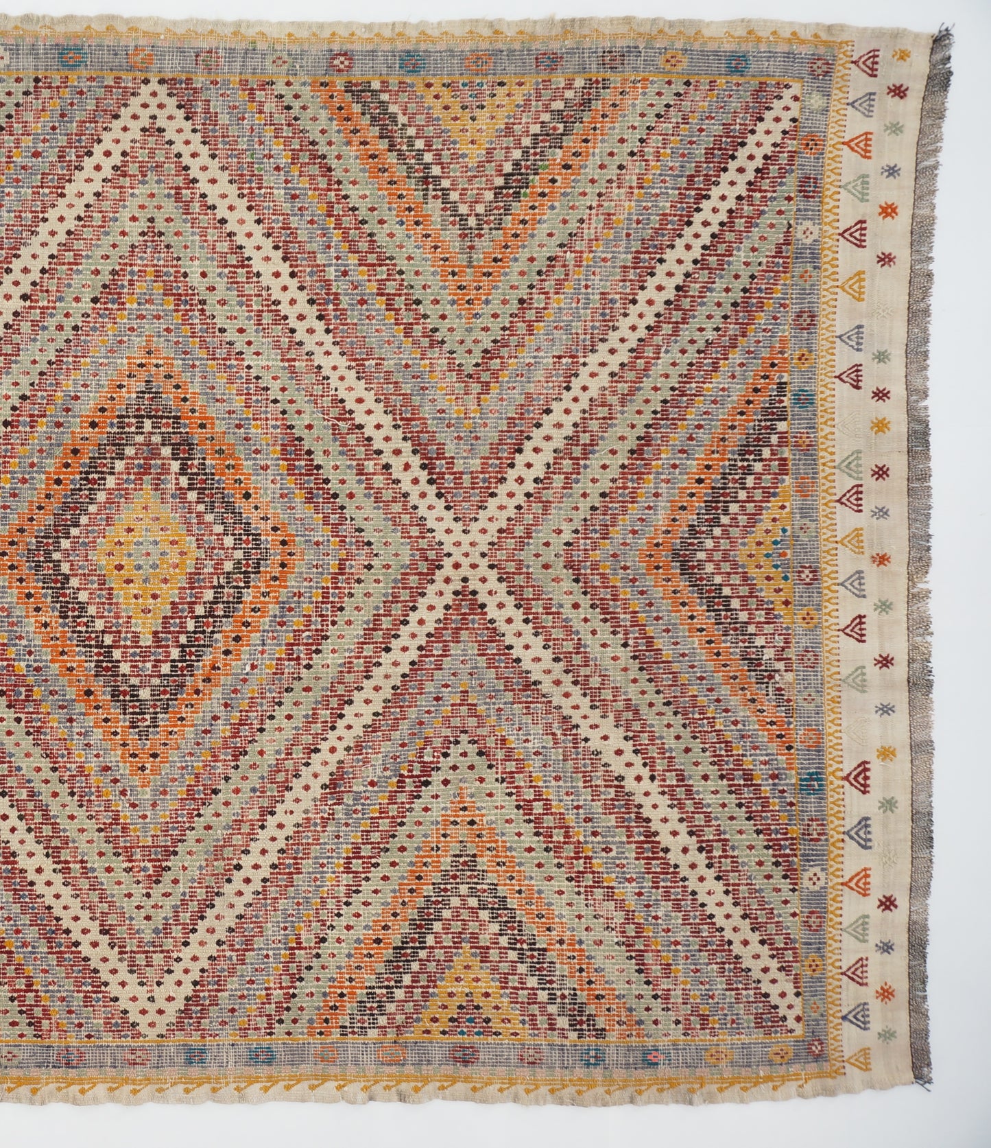 Vintage Traditional Rustic Kilim Rug 6'5 x 9'2