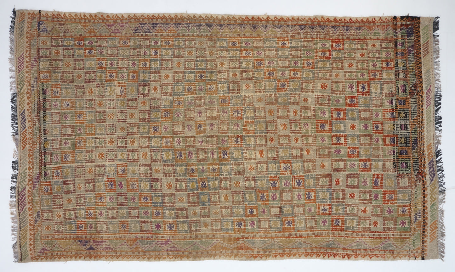 Old Anatolian Turkish Kilim Rug 5'1" x 8'7" - 155 x 265 cm