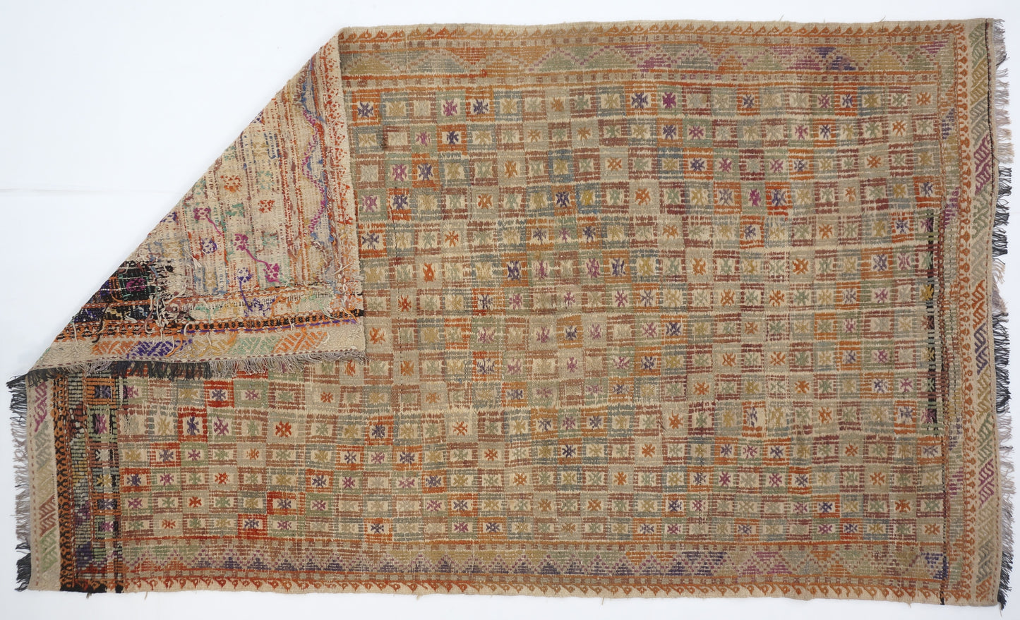 Old Anatolian Turkish Kilim Rug 5'1" x 8'7" - 155 x 265 cm