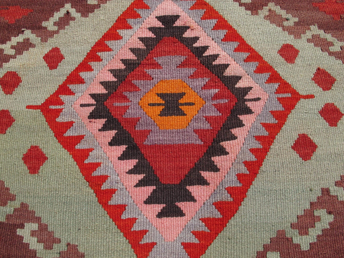 Traditional Rare Kilim Rug Wool Turkish Carpet 6'3 x 8'2