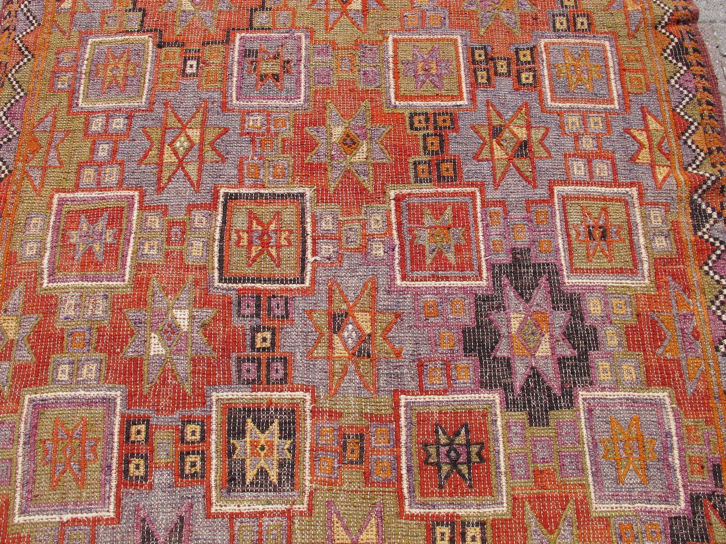 Vintage Handmade Kilim Rug Traditional Anatolian Carpet 5'4 x 8'5